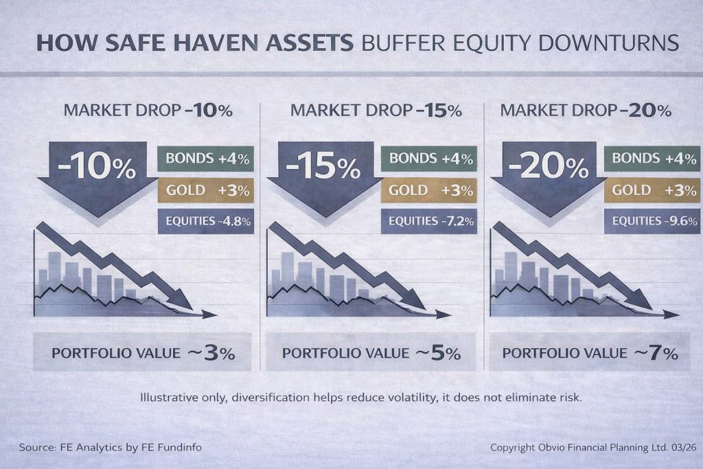 How Safe Haven Assets Buffer Equity Downturns